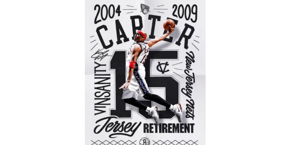 Dunk God Vince Carters tröja är pensionerad