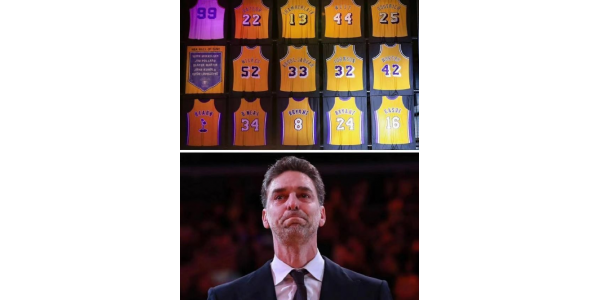 Pau Gasol tröja gick i pension Pau Gasol tröja gick i pension