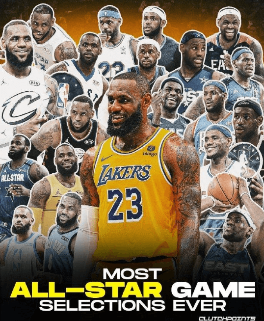 James valdes till All-Star för 20:e gången i sin karriär och satte ett NBA-rekord